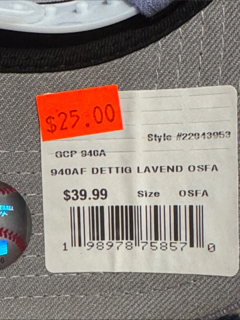 New Era Baseball Cap in Light Lavender with White Detroit D